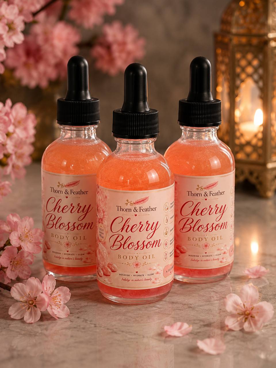 Cherry Blossom Body Oil by Thorn and Feather